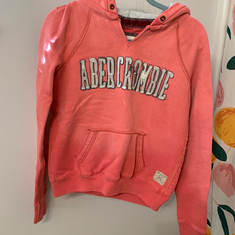 Abercrombie pink hooded sweatshirt
